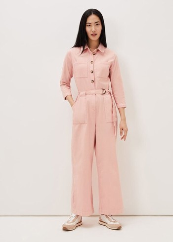 Phase Eight Jarah Denim Jumpsuit Rose USA | 1835904-RF